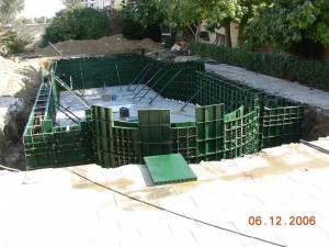 Scaffolding Pafili Cyprus - Flexible Steel Formwork for Swimming Pool